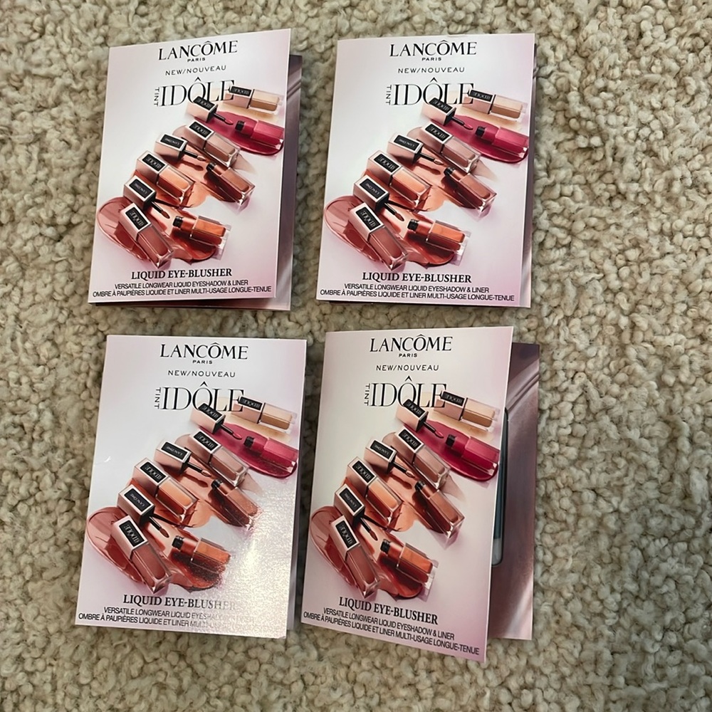 New! Set of 4 Lancome Idole Liquid Eye-Blusher sample books
